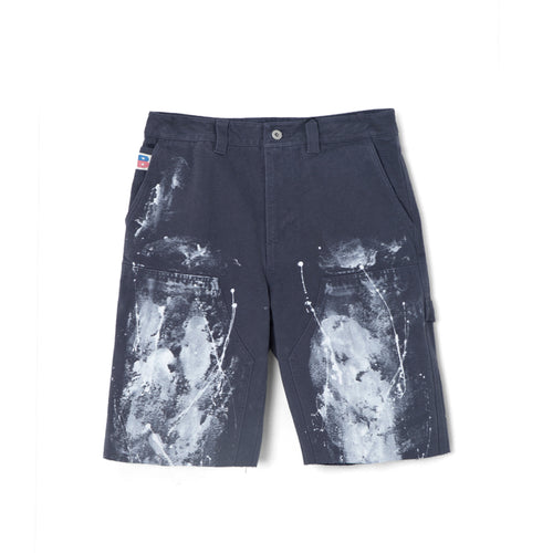 BIRTHDAYSUIT<br>PAINTED DOUBLE KNEE SHORTS（Navy）